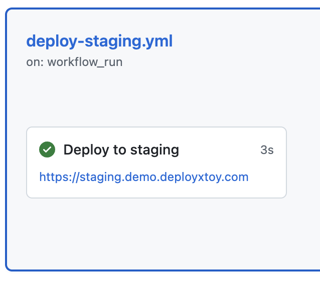 deploy-staging workflow run triggered automatically by workflow_run from CI
